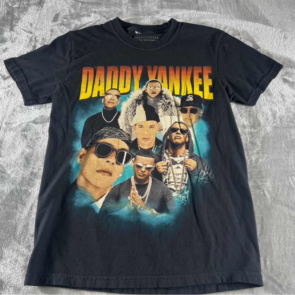 Daddy Yankee Black Concert Hip Hop Rap Merch Latino Tour T-Shirt Men's Sz S